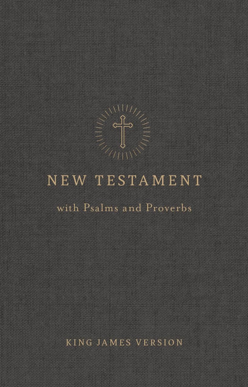 KJV Pocket New Testament with Psalms and Proverbs, Charcoal Trade Paper