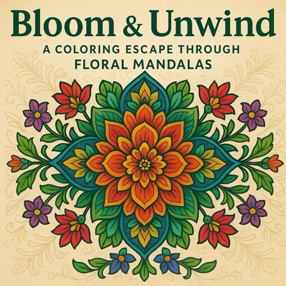 Bloom & Unwind: A Coloring Escape Through Floral Mandalas