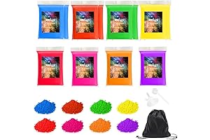 ARELUX Premium Holi Colors Powder - 12 Pack of Vibrant Smoke Powder,...