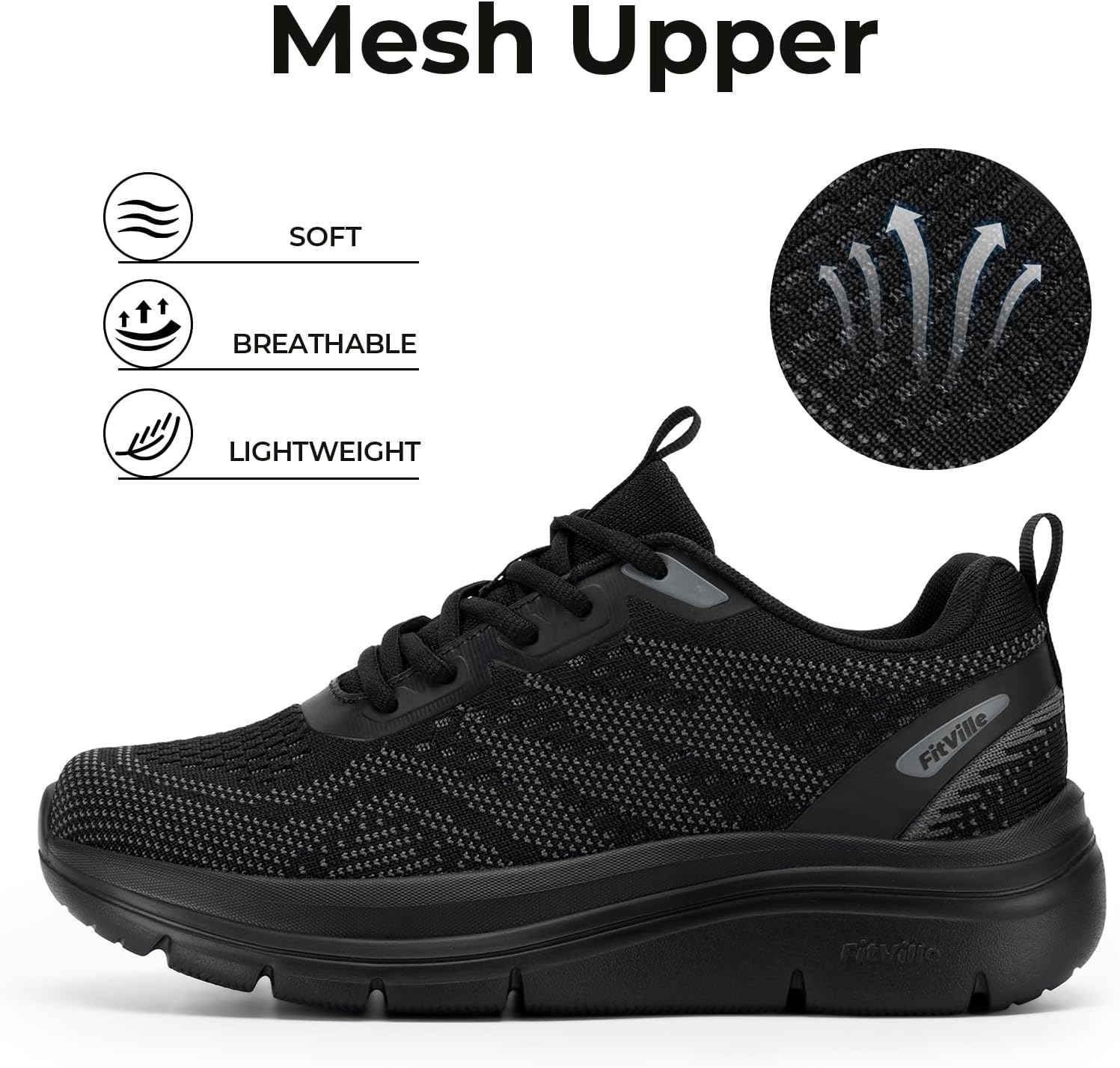 FitVille Womens Lightweight Trainers Wide Fit Running Shoes Comfortable Breathable Fashion Sneakers for Ladies Walking Jogging Gym 3