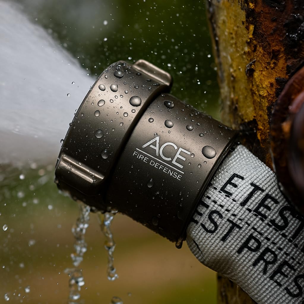 Pro 1.5” Nitrile Lined Attack Fire Hose, 75ft Per Hose - Ace BMF-XL.01 | 900 PSI Burst, 600 PSI Tested pressure | NST Couplings, Meets NFPA 1962 Requirements for Emergency Teams