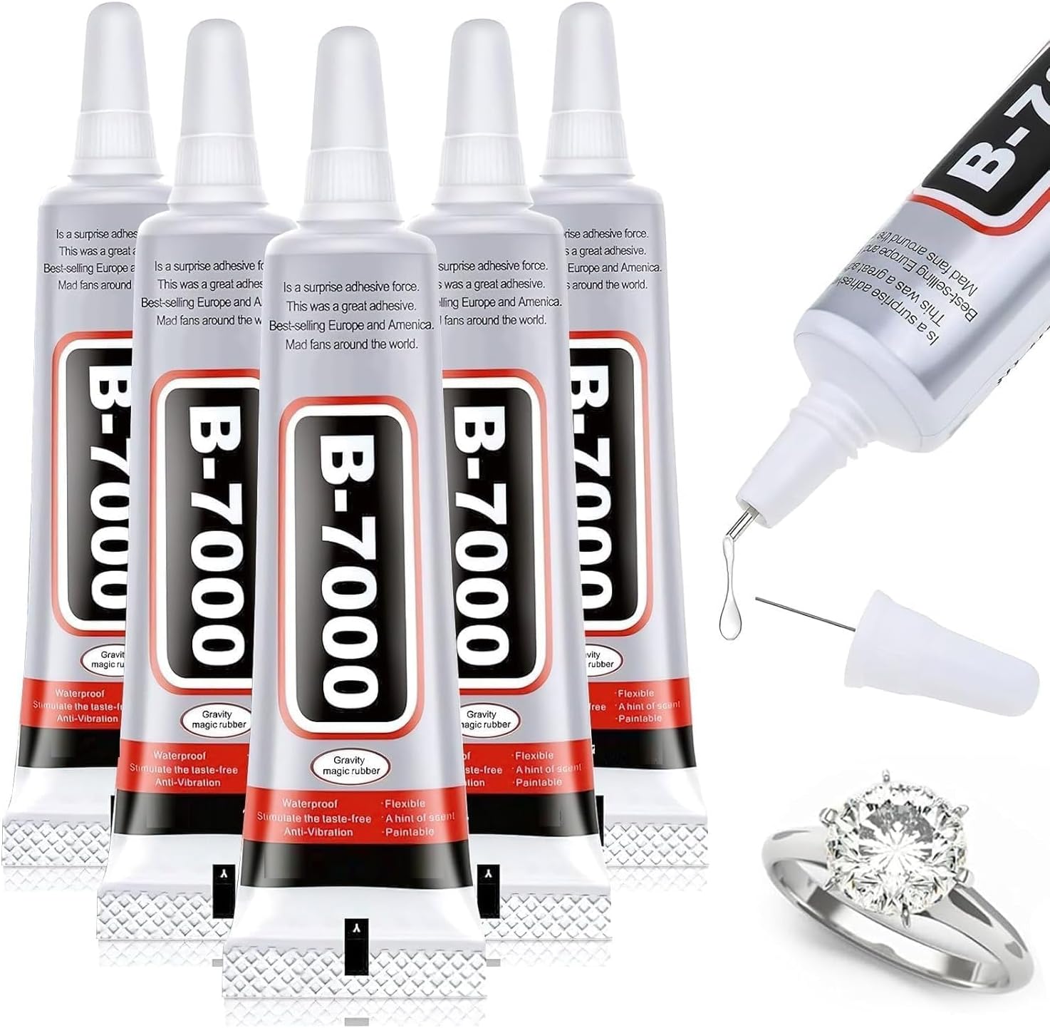 KRAFTMASTER Glue Tube Ichi Ban Bonds to glass, wood, plastics, tin, metal, ceramic, cement, rubber, vinyl, leather, fabric (110 ML B-6000) Aquarium Reef Glue (110 ml) Aquarium Reef Glue (10 ml)