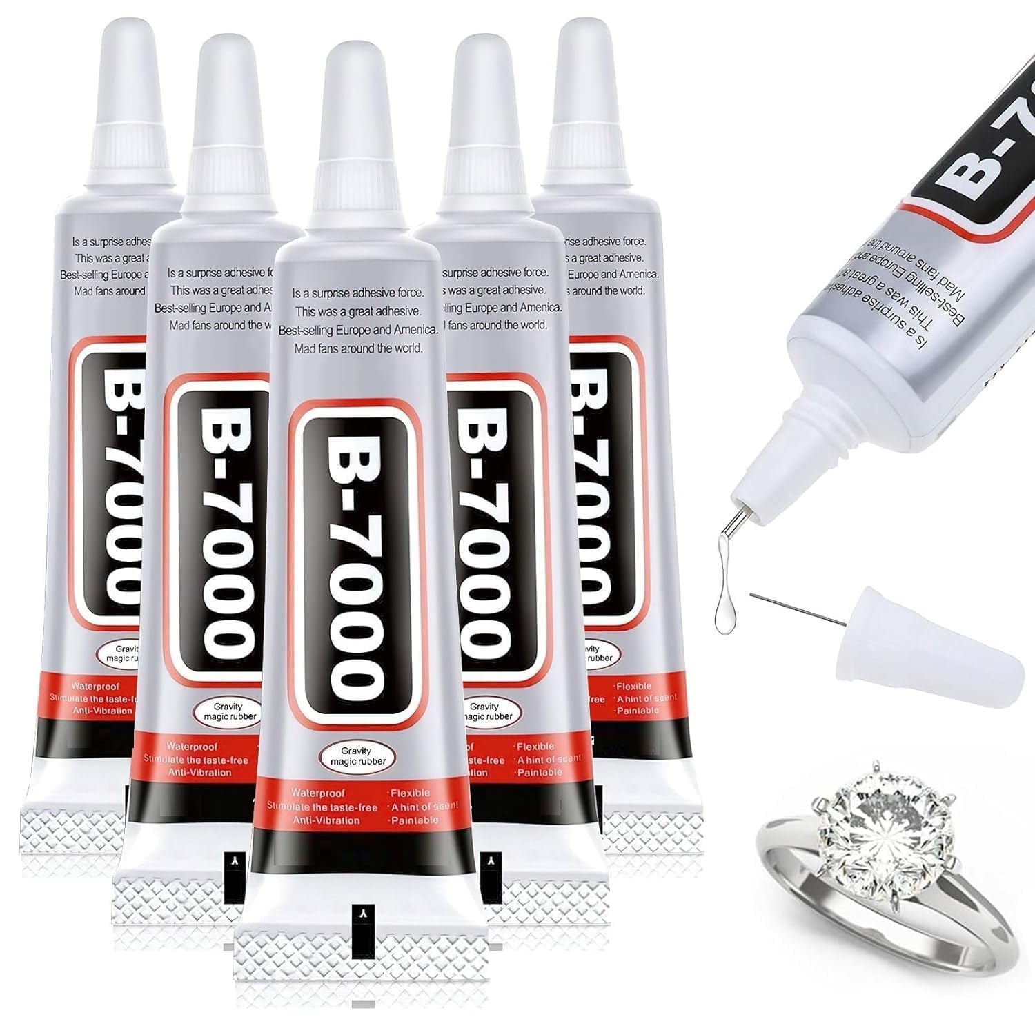 KRAFTMASTER Glue Tube Ichi Ban Bonds to glass, wood, plastics, tin, metal, ceramic, cement, rubber, vinyl, leather, fabric (110 ML B-6000) Aquarium Reef Glue (110 ml) Aquarium Reef Glue (10 ml)