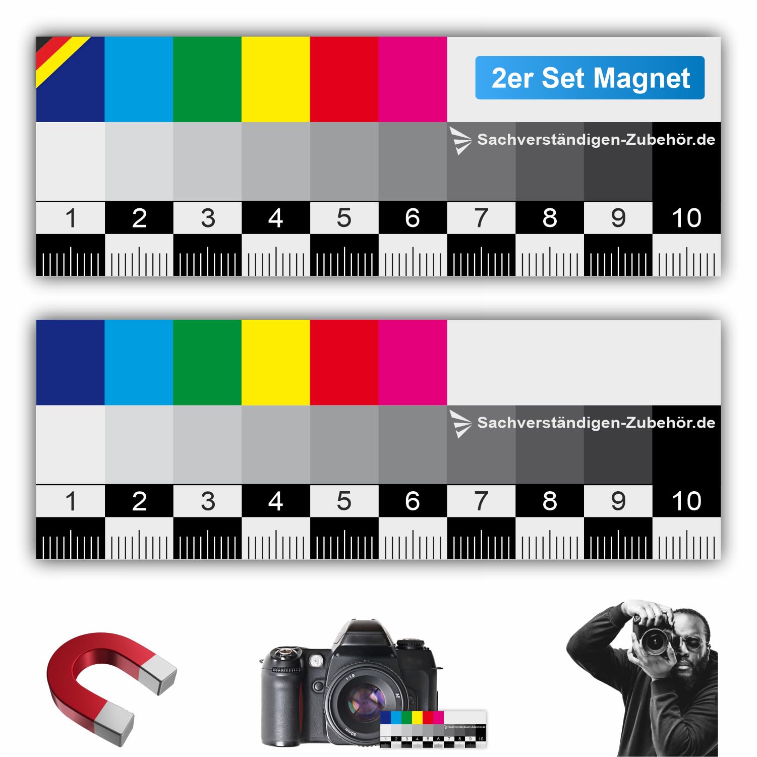ColorChecker Règle De Couleur 30 Cm - Set De 2 Pour Calibration Photo