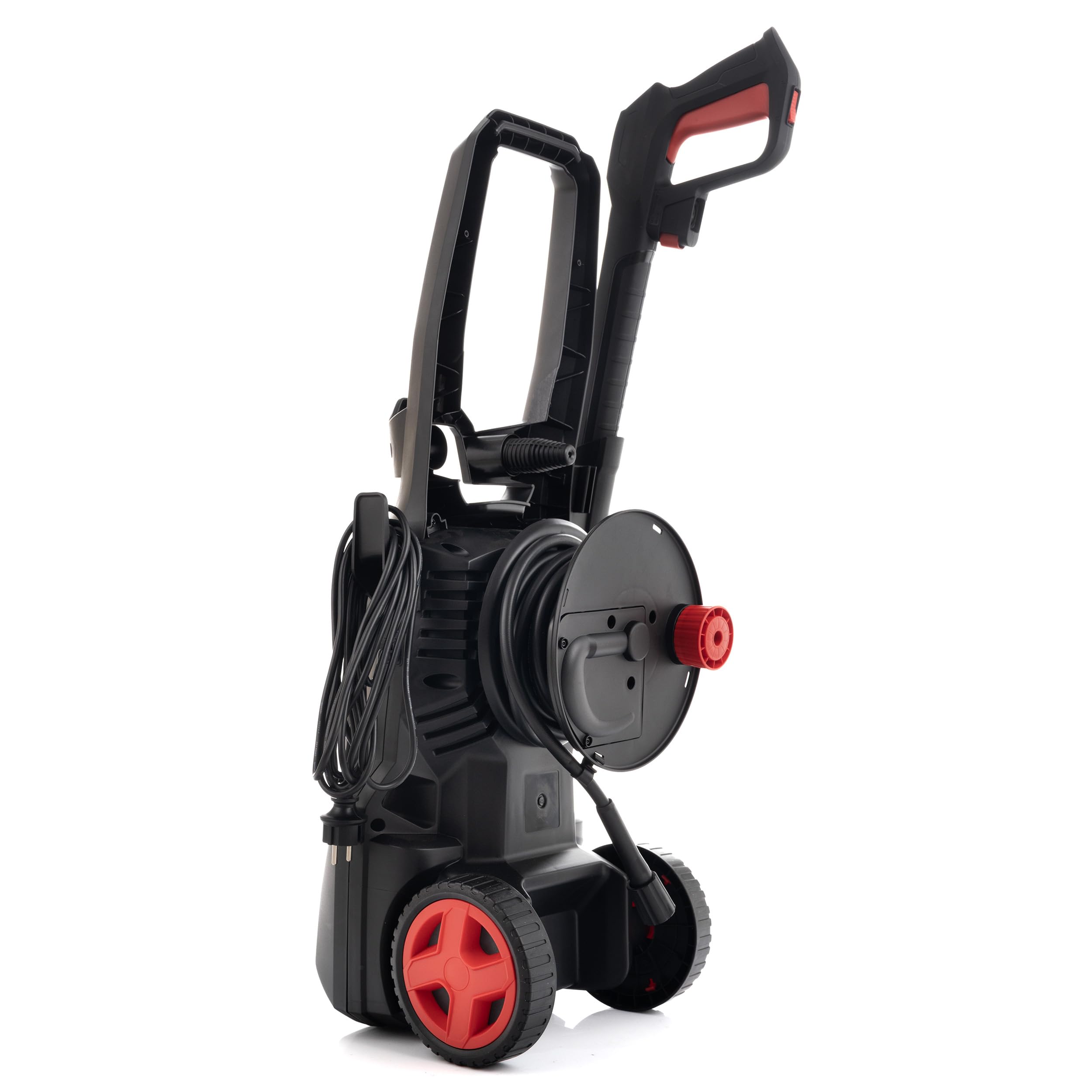 LEHMANN Austin Hochdruckreiniger mit Aluminiumpumpe, 1800 W, max. 220 bar, 450 l/h Fördermenge, 5m Schlauch, Zubehör: Turbo- & Verstelldüse & Schaumsprüher, Druckreiniger für Auto, Terrasse