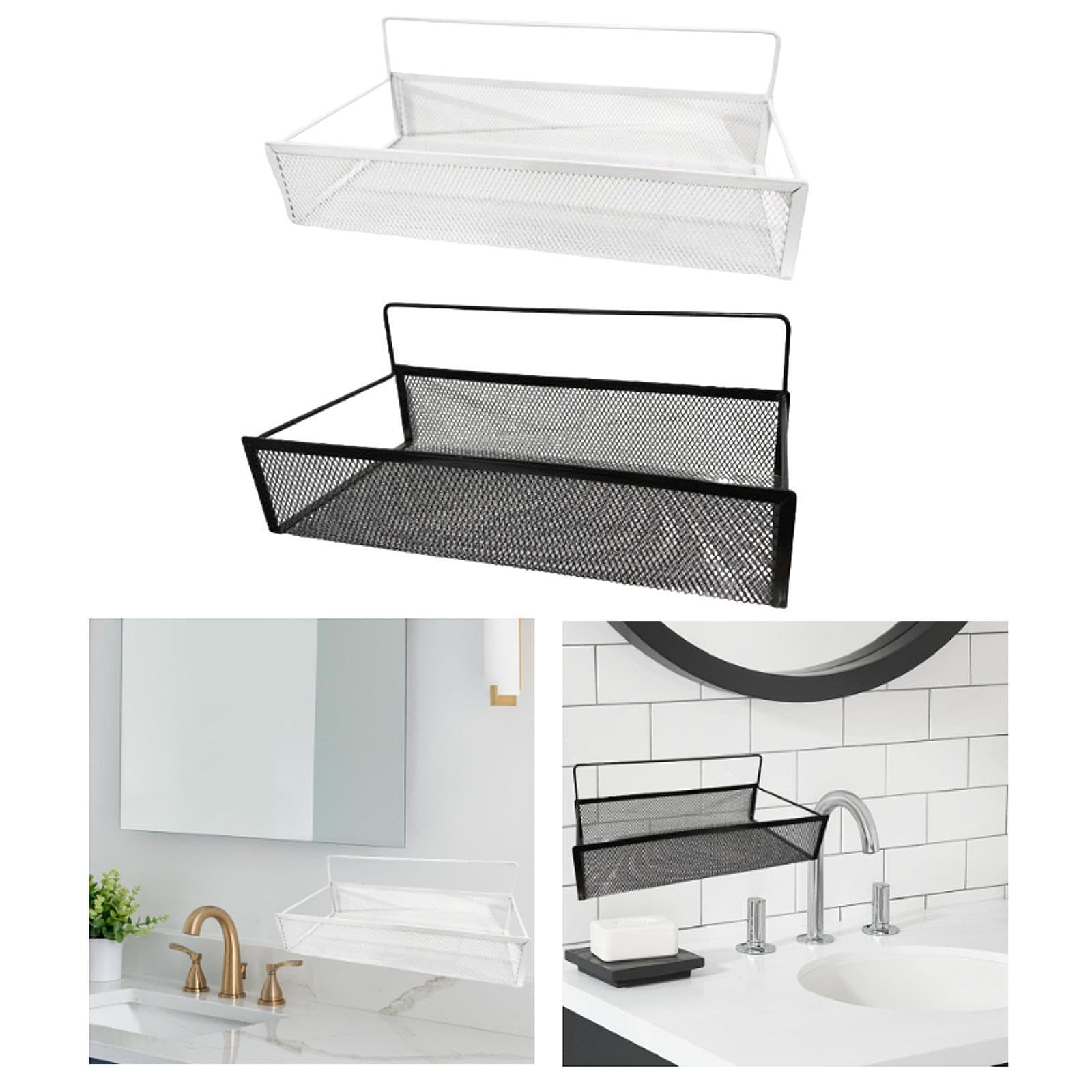 CALANDIS® Shower Organizer Iron Bathroom Wall Organizer for Garage Room Laundry Black | Storage Bins & Baskets | Home Organization | Household Supplies & Cleaning 4