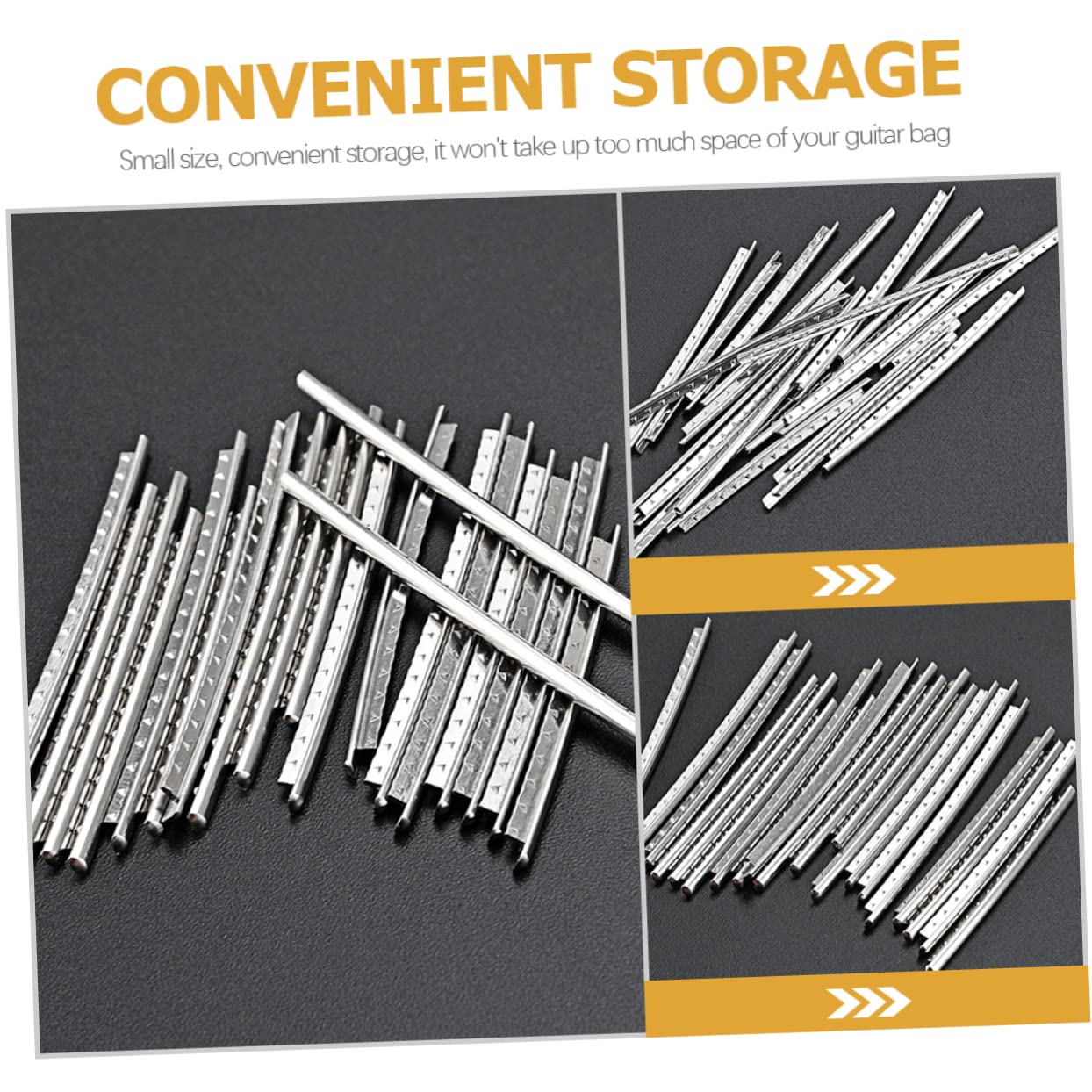 Abaodam 3sets Ball Fret Wire Guitar Fret Wires for Electric Bass Brass Material 2.2mm Width Easy Install Fretwire for Guitar Replacement 20pcs*3