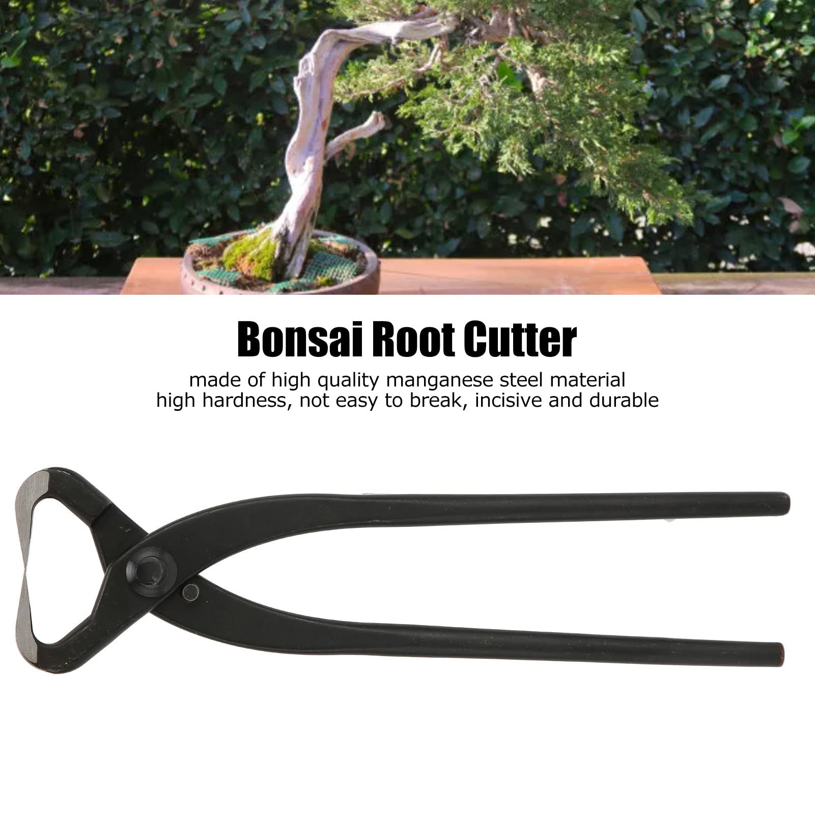 Cortador de raíces de ramas de bonsái de acero al manganeso de primera calidad, herramienta de jardinería profesional para entusiastas de los bonsáis y jardineros, diseño c