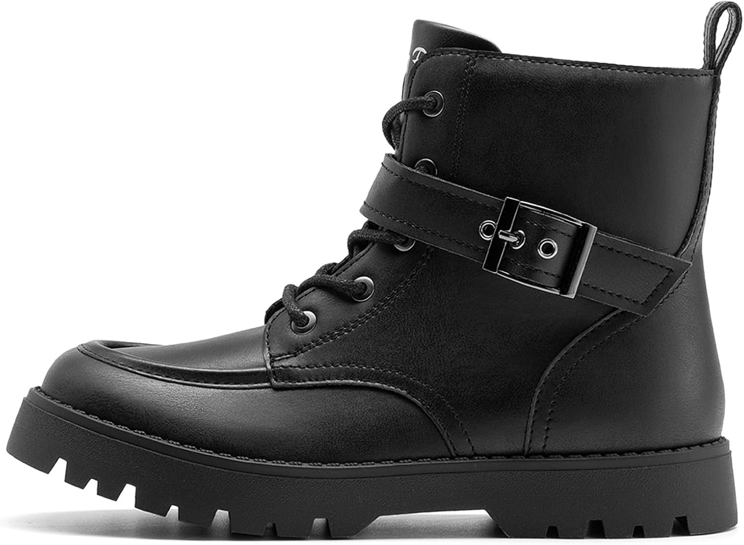 DREAM PAIRS Boys Girls Ankle Boots Lace-up with Buckle Strap Combat boot for Toddler/Little Kid/Big Kids - Image 3