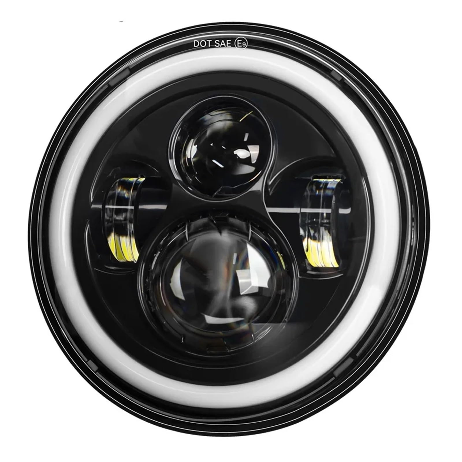 wspornik do świateł pomocniczych Uniwersalny 7-calowy Reflektor Samochodowy LED Do Motocykla DRL H4 Pasuje Harleya Yamha Hondy 7"