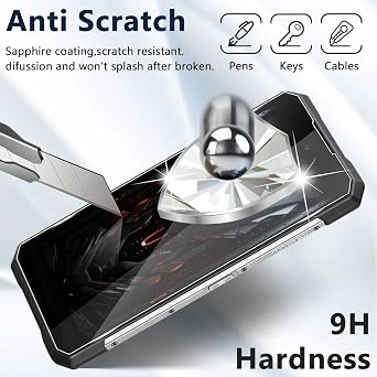 Screen Protector for DOOGEE S200, Tempered Glass HD Film 9H Hardness Ultra Resistant Screen Protector [2 Pieces], Anti-Scratch Bubble Free Screen Protector