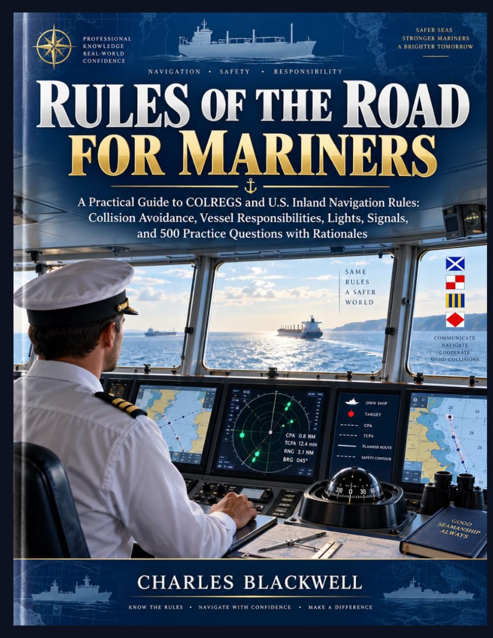 RULES OF THE ROAD FOR MARINERS: COLREGS AND U.S. INLAND NAVIGATION RULES EXPLAINED THROUGH LIGHTS, SHAPES, SOUND SIGNALS, SCENARIOS, AND 500 PRACTICE QUESTIONS