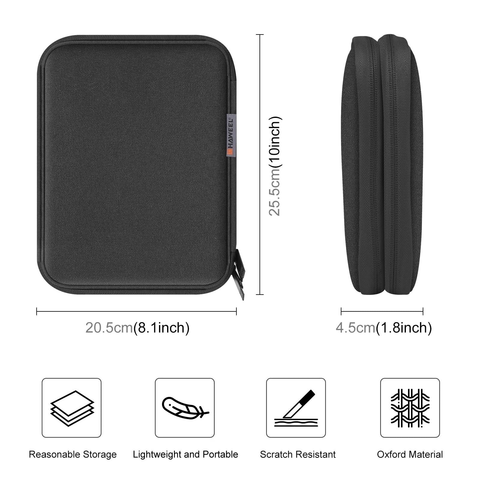 Borsa organizer per cavi, confezione da 2(Black)