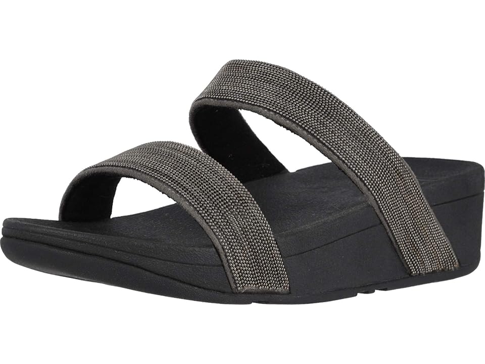 

FitFlop Lottie Shimmer Mesh Slide (Black/Black) Women's Shoes