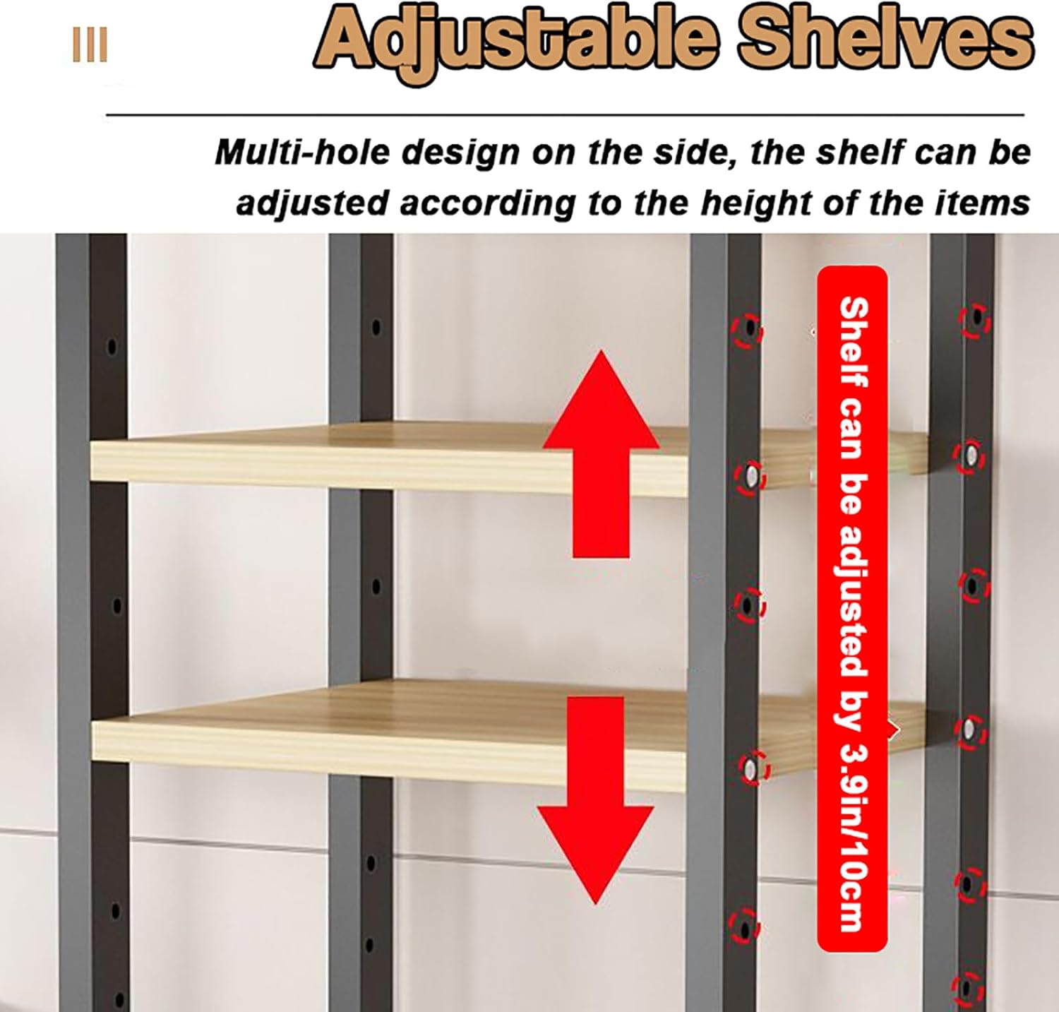 5/6/7/8 Tier Media Storage Cabinet, AV Media Stand Audio Video Media Stand Record Player Stand, Modern AV Cabinet Audio Rack Stereo Components Rack for Entertainment Stereo,Walnut,8 Tier W 21.6