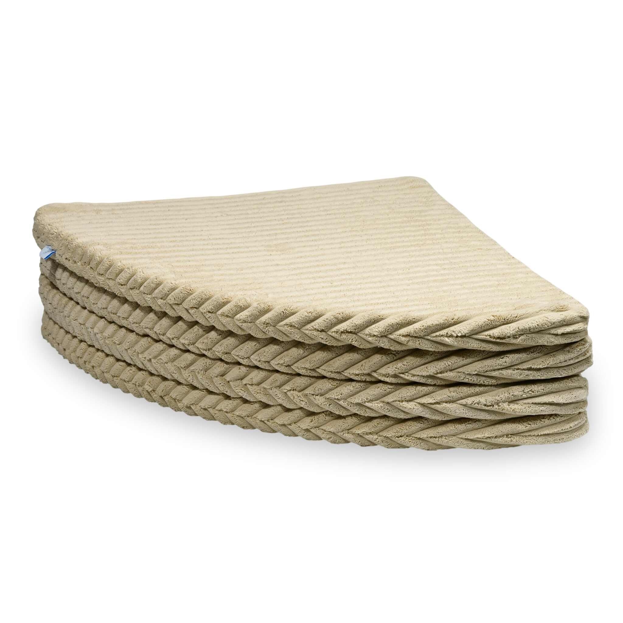 Mimii Baby Spielmatte 160 cm Rund Faltbar waffel caramel - Große Krabbelmatte aus Schaumstoff - Bodenmatte Kinderzimmer - Spielteppich Baby - Sicher & Waschbar