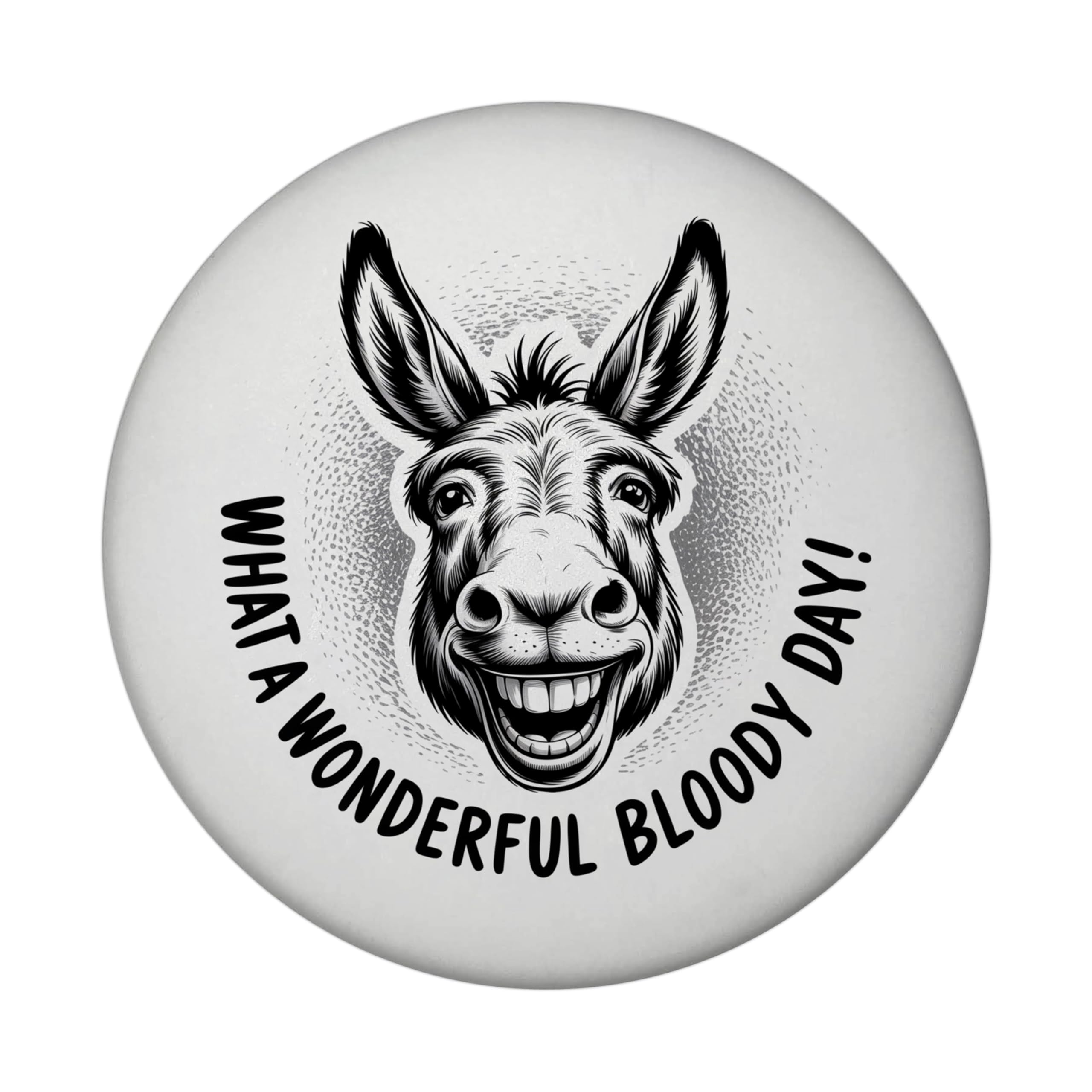 Speecheese Multicoloured What A Wonderful Bloody Day! Donkey Magnet Funny Fridge Art - Unique Kitchen Decor For Animal Lovers