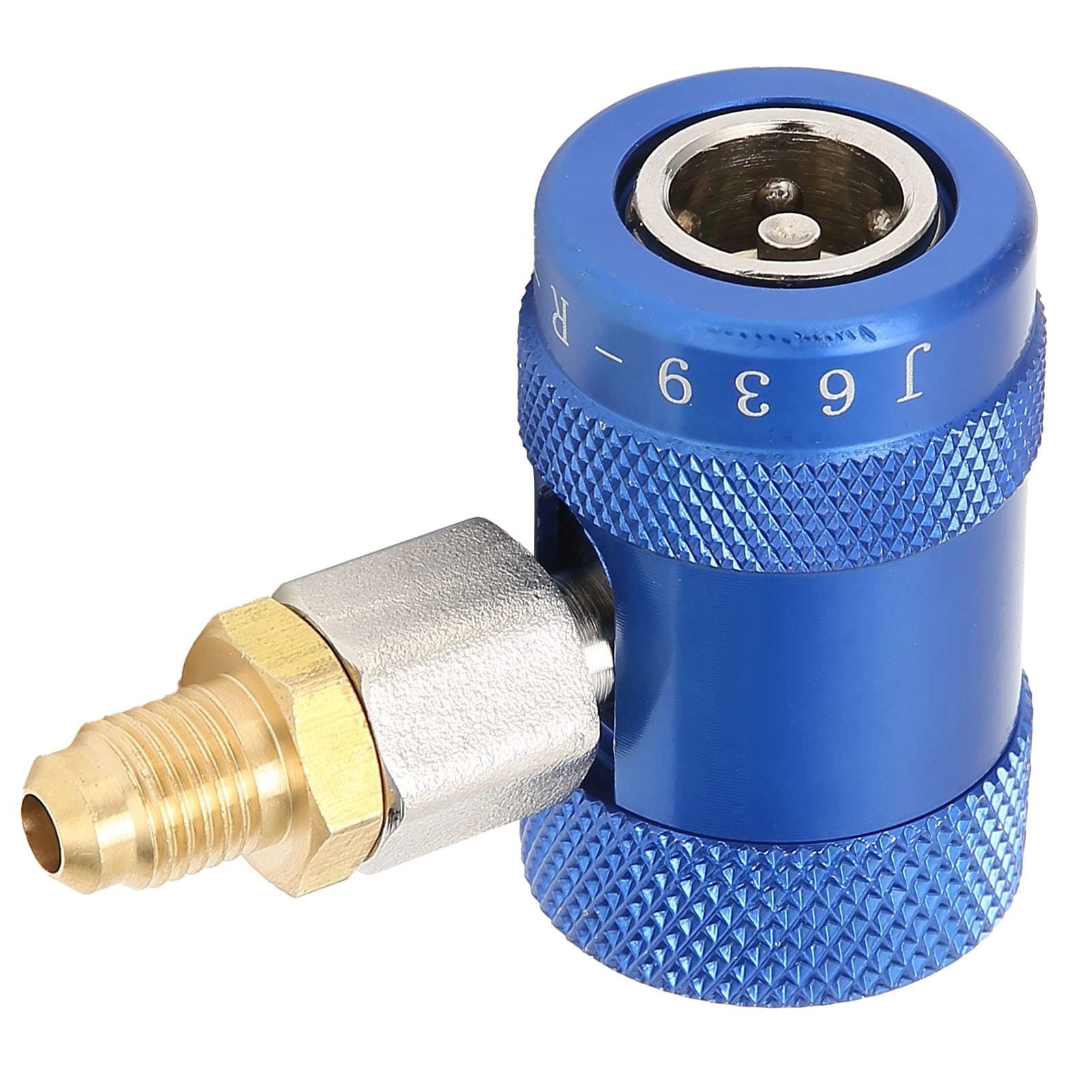 Kit Connettori Adattatore Rapido per Climatizzatore per Auto Filettatura da 1/4 di Pollice Accoppiatori Riempimento Liquido Fluoruro Ad Alta/Bassa Pressione Attacco Rapido Manuale HS‑1234YF