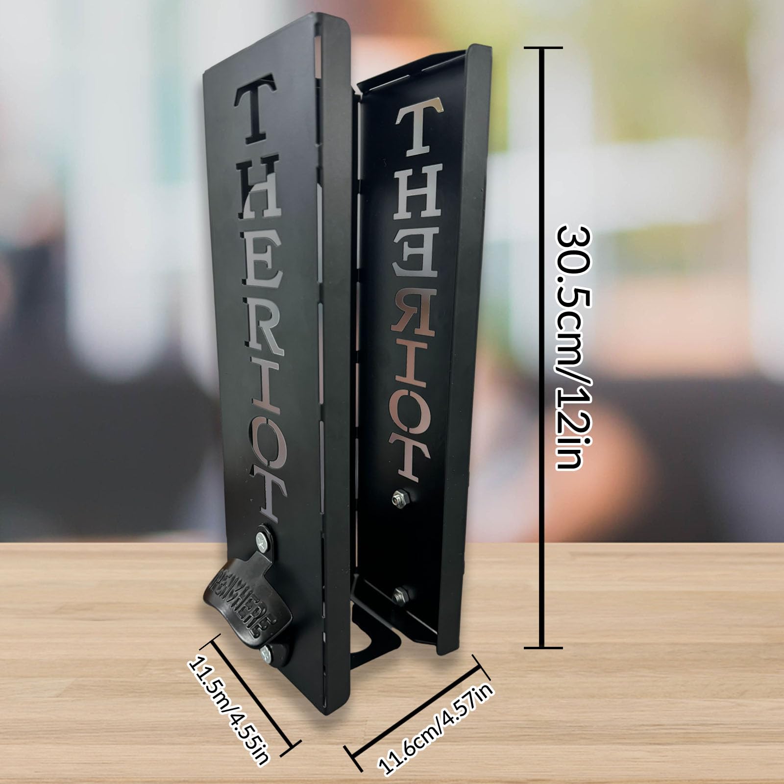 WBgjsnklbnl Custom Can Cooler Holder with Bottle Opener Personalized Beer Bottle Sleeves Dispenser Metal Holder Print Photo Text Wall Mounted for Birthday Party Wedding Gifts