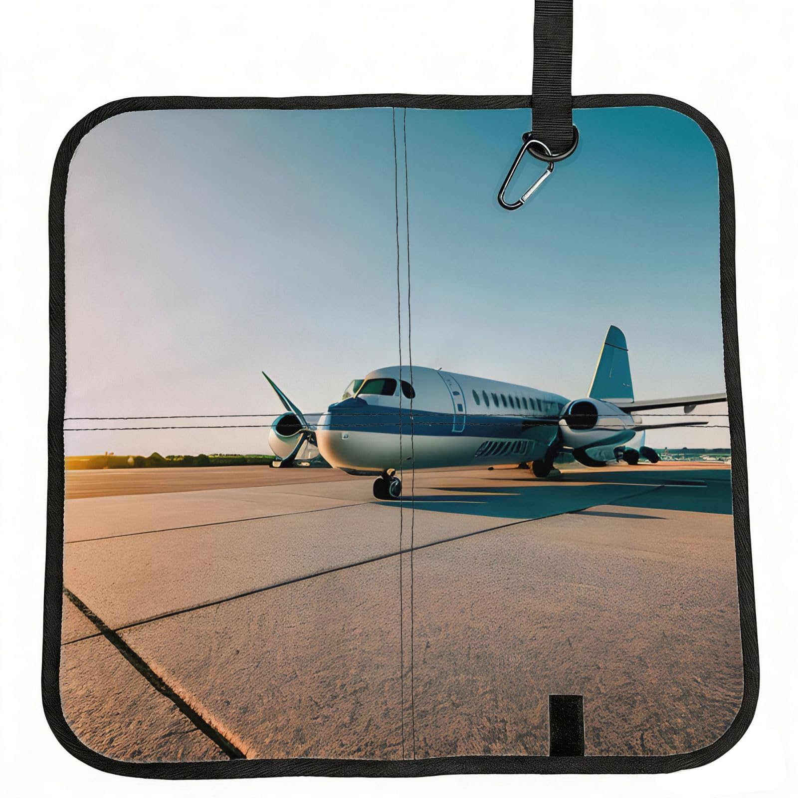 YGLHBDPBF Airplane Print Camping seat cushion,Foldable Sitting Pads,Save Backpack Space for Hiking