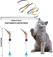 Vista 5 de Kit de iniciación para gatitos Hlimior - Juego de 15 piezas con todo lo esencial para gatos, incluye caja de arena, juguetes, collares, almohadilla