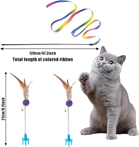 Miniatura 5 de Kit de iniciación para gatitos, juego de 15 piezas de artículos esenciales para gatos, incluye caja de arena, juguetes, collares, almohadilla para