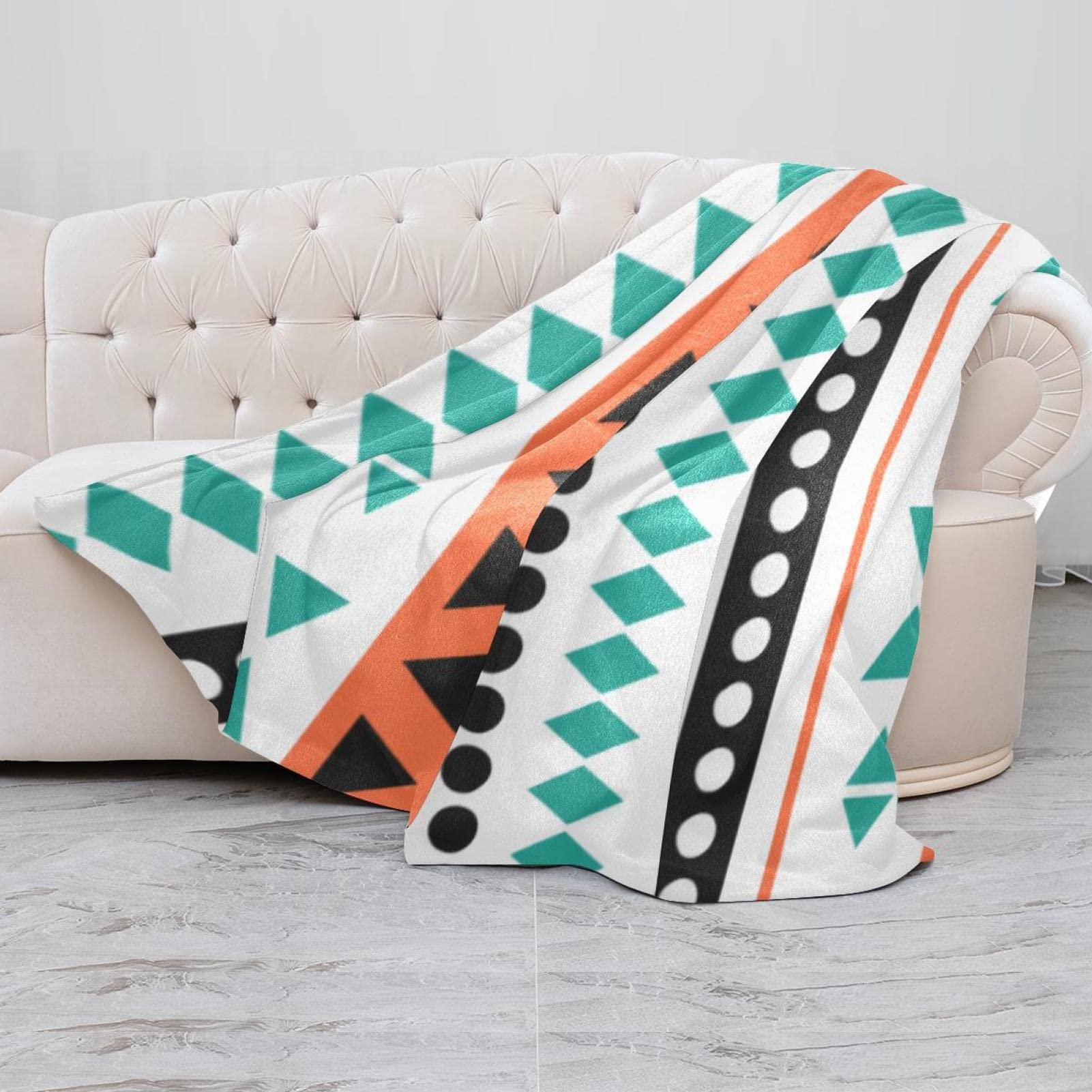 Manta de forro polar, súper suave y lujosa, diseño bohemio
