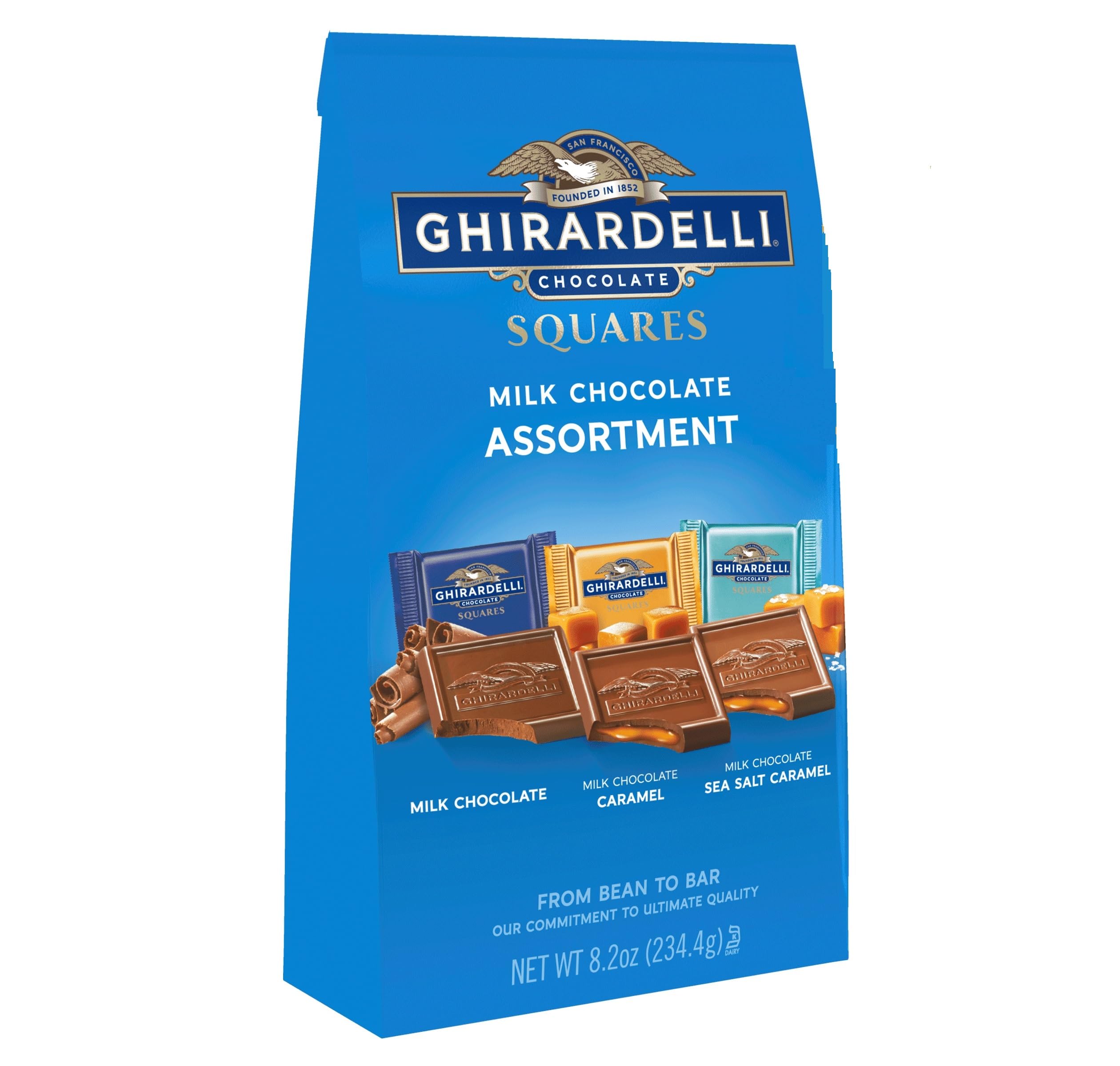 Ghirardelli's Chocolate Squares Assortment Milk Chocolate | Rich & Luscious Collection 234gm