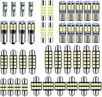 EBAIFUN 42-Pack 6000K White LED Bulbs Kit DE3175 6418 6411 T10 BA9S T5 31mm 36mm 41mm for Car Interior Dome Map License Lights