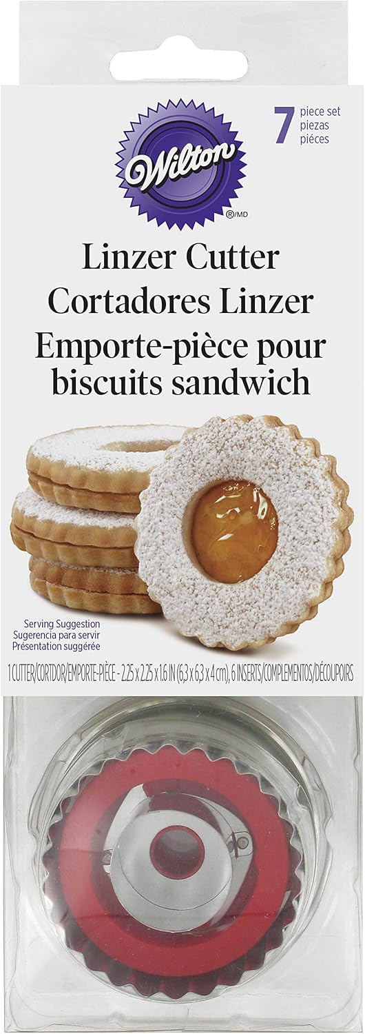 Wilton Round Linzer Cookie Cutter Set Silver 2-Inch