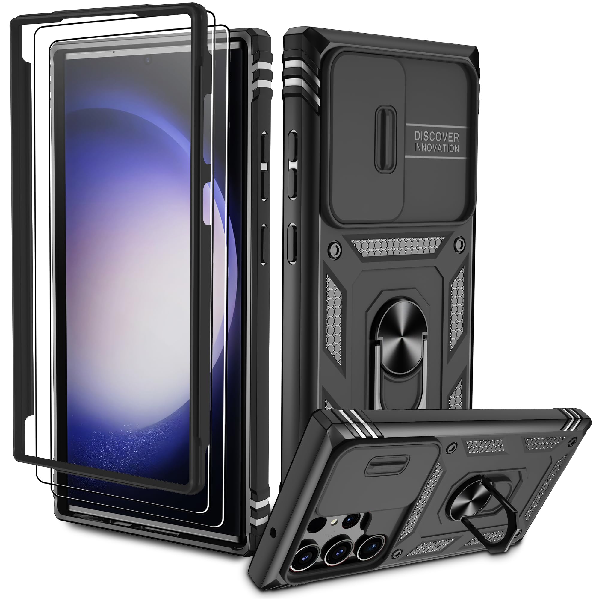 Kompatibel mit Samsung Galaxy Hülle, Eingebetteter Ständer Militärgrad Schutzhülle Handyhülle Starke Stoßfestigkeit Samsung Schutzhülle Samsung Galaxy case Cover