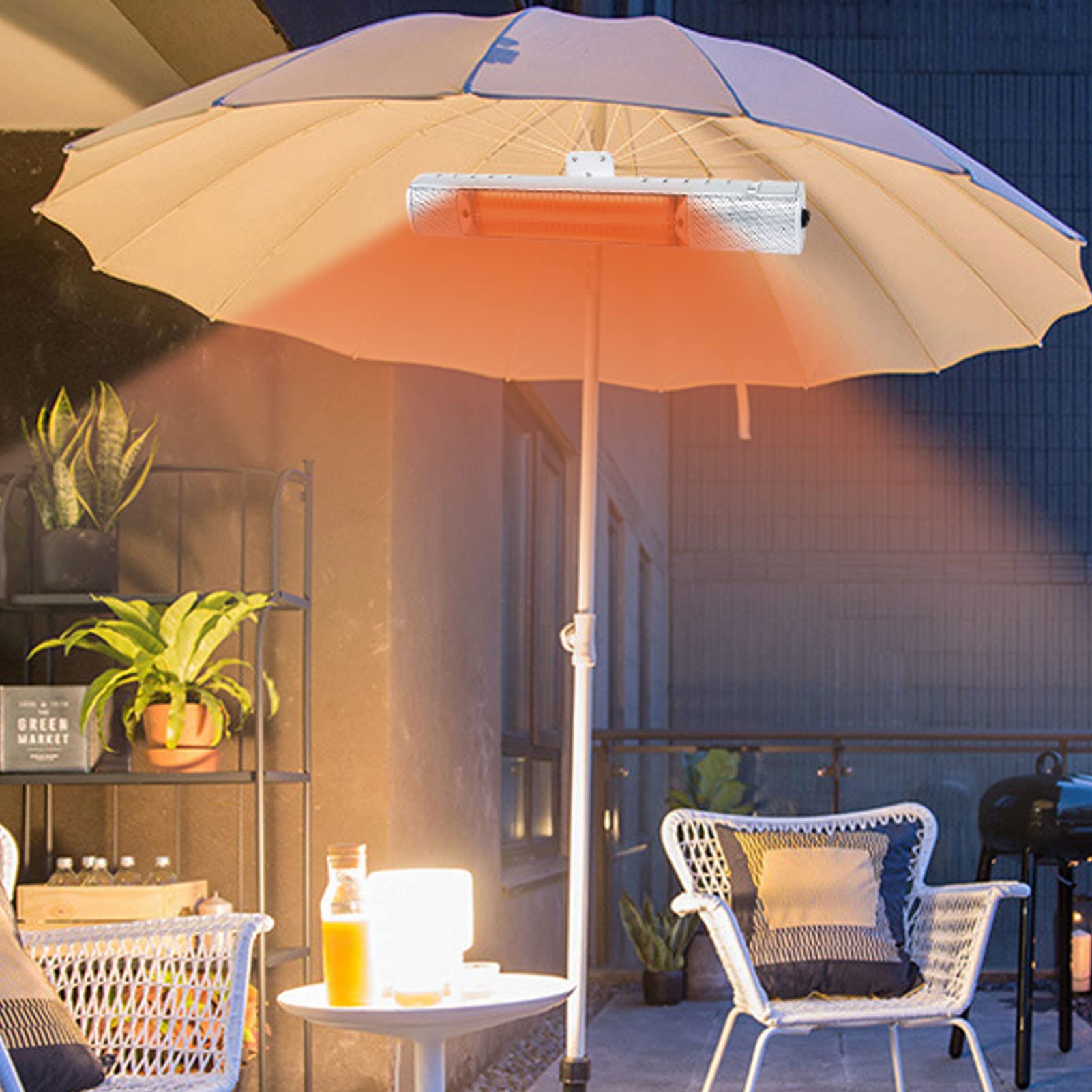 Kikumi Calentador Eléctrico Infrarrojo para Exteriores de 1500 W,