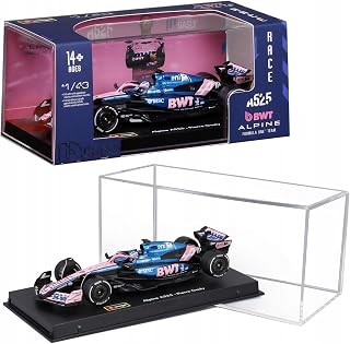 Alpine F1 A525 Team BWT Alpine N 10 Season 2025 Pierre GASLY - with Pilot and Showcase Black Blue Pink