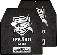 LEKÄRO Weighted Vest Steel Plates 9.8x11" (5.51-20.94LB Pair) Rust-Proof Inserts for CrossFit Murph, Rucking, Running