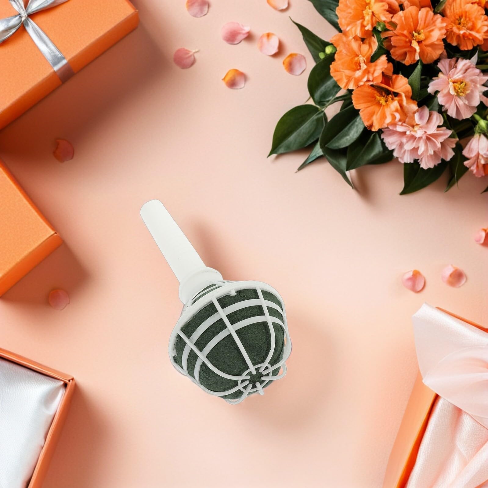 18 Piezas Soporte para Novia Base Plástica Resistente para Arreglos con Soporte de Tallo para Bodas y Decoración DIY