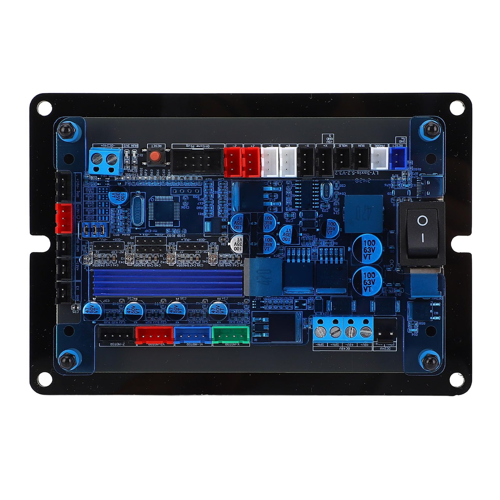 Carte Contrôleur GRBL 3 Axes, Moteur Pas à Pas 32 Bits, Carte de Pilote pour le Travail du Bois, Routeur CNC DC12-48V