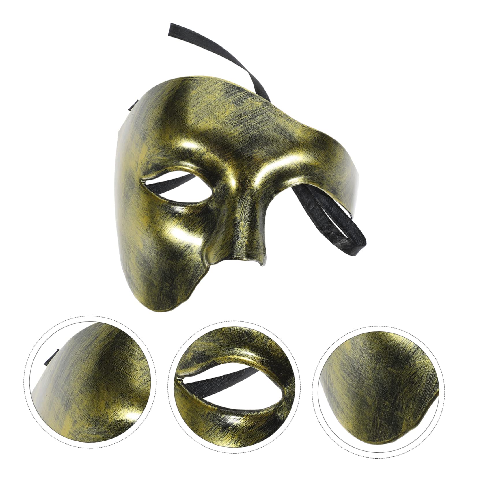 ifundom máscara de media cara un ojo fiesta de baile accesorios antiguos apuntalar Accesorio de decoración máscara de la mascarada decorativa máscara decorativa de halloween AbS