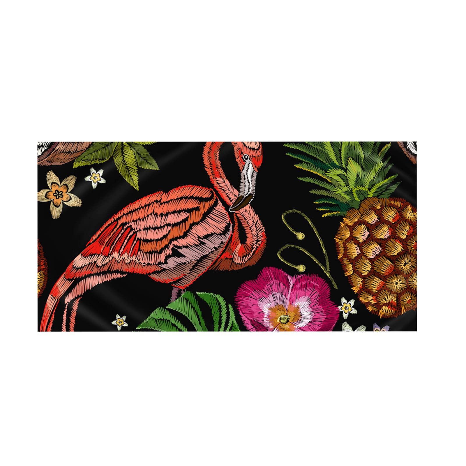 Fansu Large Microfibre Beach Towel, 3D Floral Print Towel Quick Dry Lightweight Bath Towel Adults & Kids Towel for Summer Holiday Travel Beach Pool Swim Yoga Gym (Red Flamingo,70x150cm)