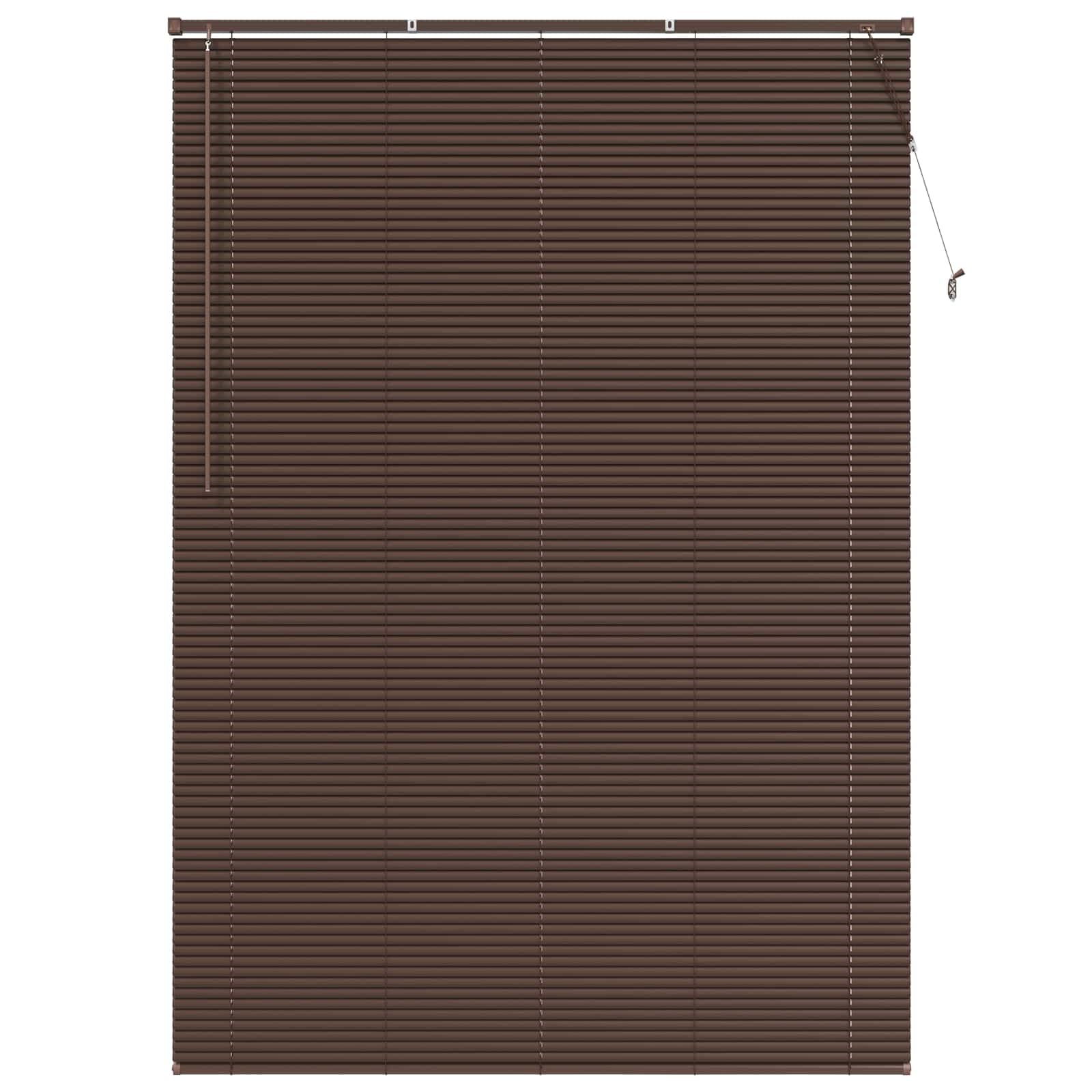 Estor veneciano PVC marrón oscuro 213 x 140 cm