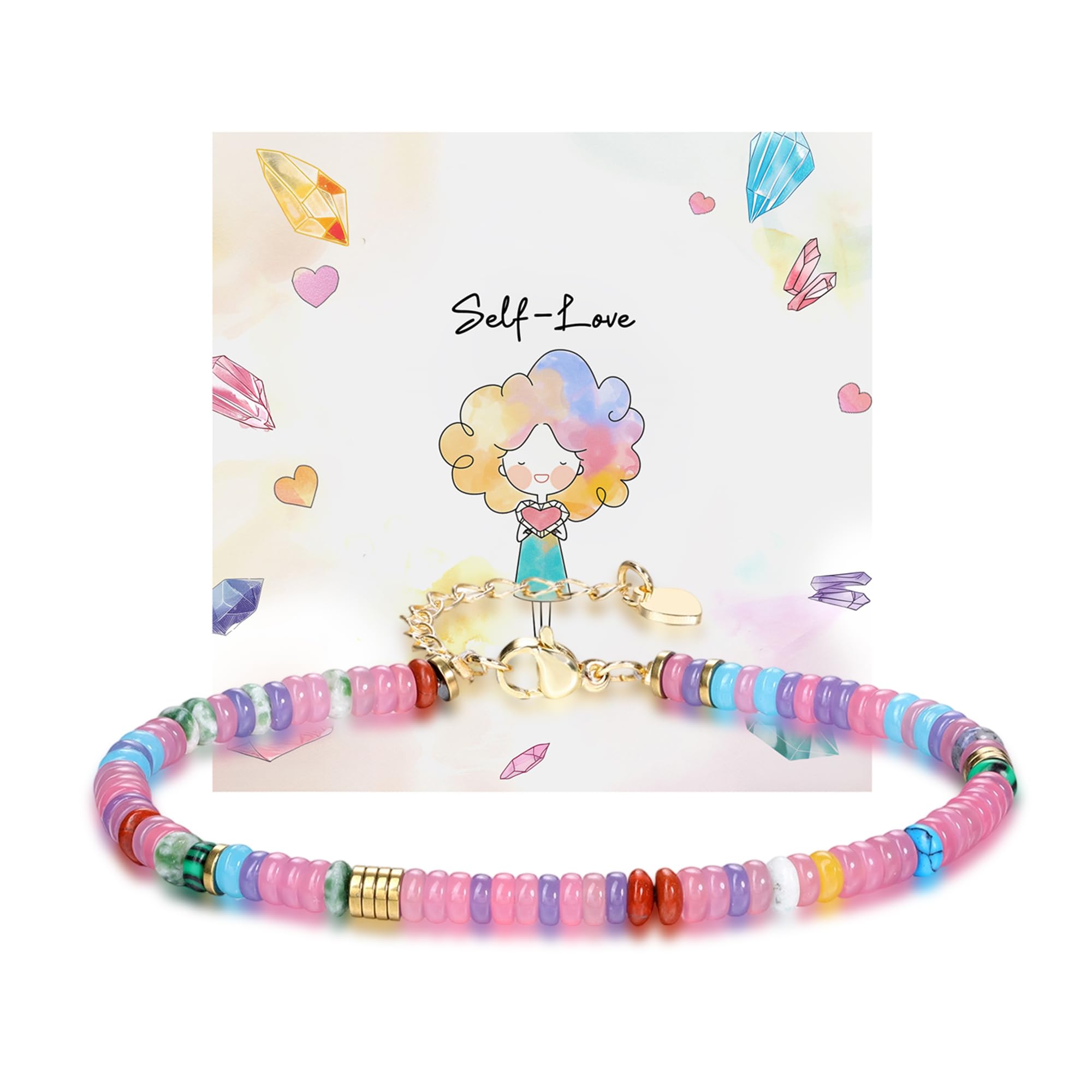 JSDDE 7 Chakra Armband Natürliche Edelstein Armband Heilstei