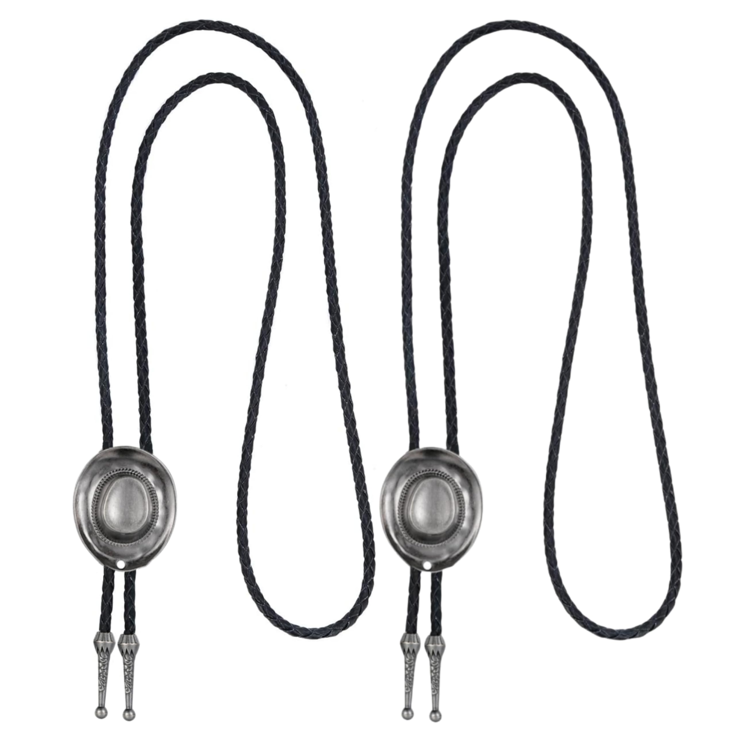 Bolo Tie for Men Women Cowboy Turquoise Celtic Natural Tiger Eye Stone Longhorn Bull Western Leather Bolo Necktie