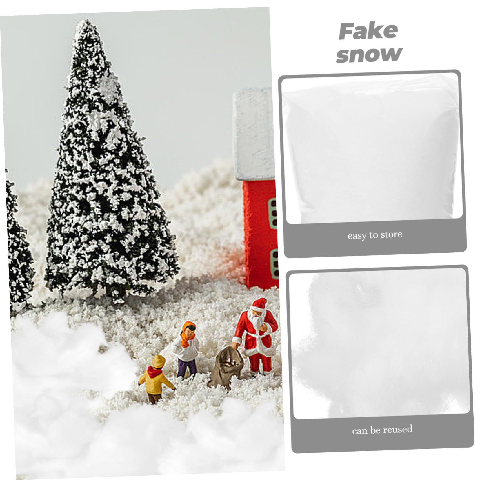 Cabilock 3stücke Künstliches Schneedecken Flauschige Kunstschnee-Dekoration Für Weihnachten Winterliche Szenen Und Festliche Anlässe Leicht Und Wiederverwendbar