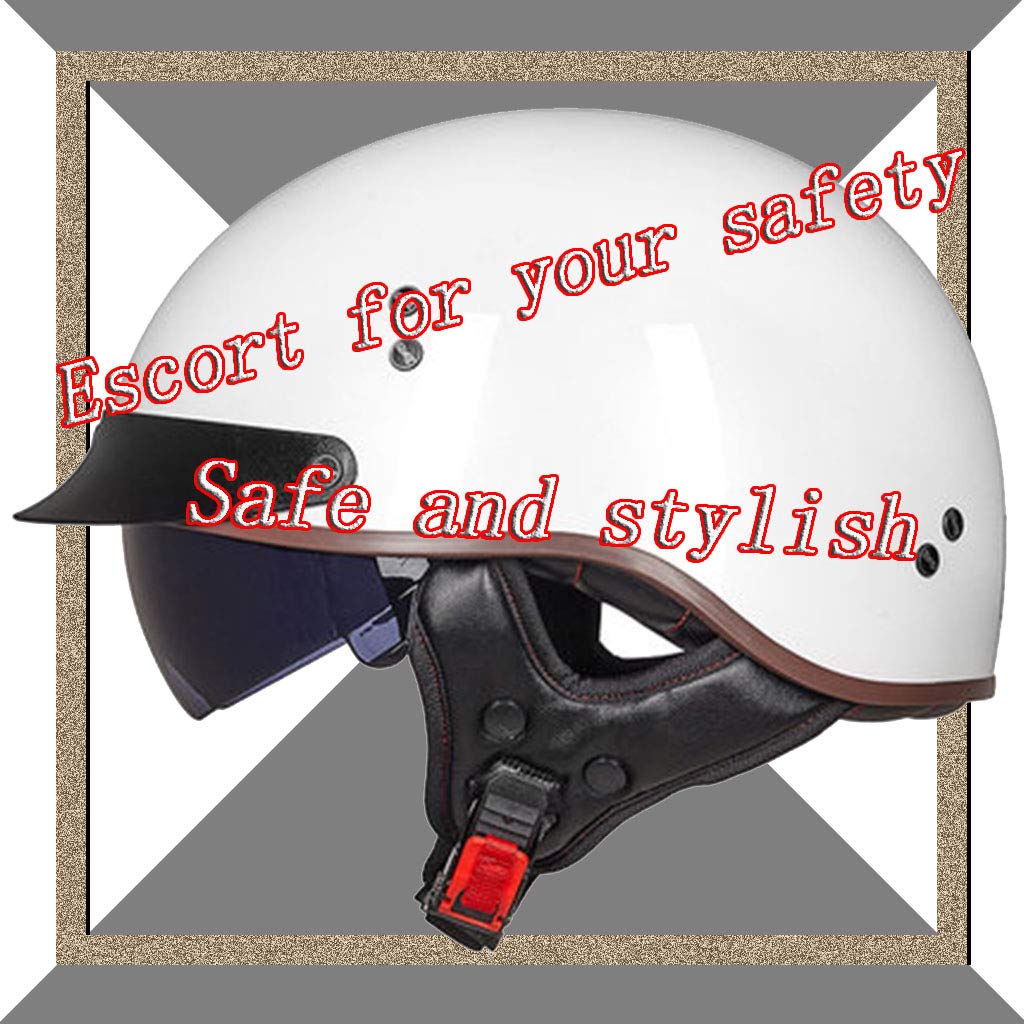 Casque demi-jet WUTONG en ABS haute résistance aux rayures taille M à 2XL