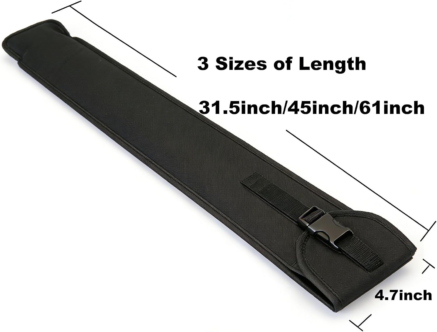 Oxford Cloth Billiard Cue Bag, 3 Size Options Pool Cue Carry Case with Divider, Press Snap Closure, Adjustable Shoulder Strap with Anti-slip Pad, Portable Billiard Stick Storage Bag for Men Women