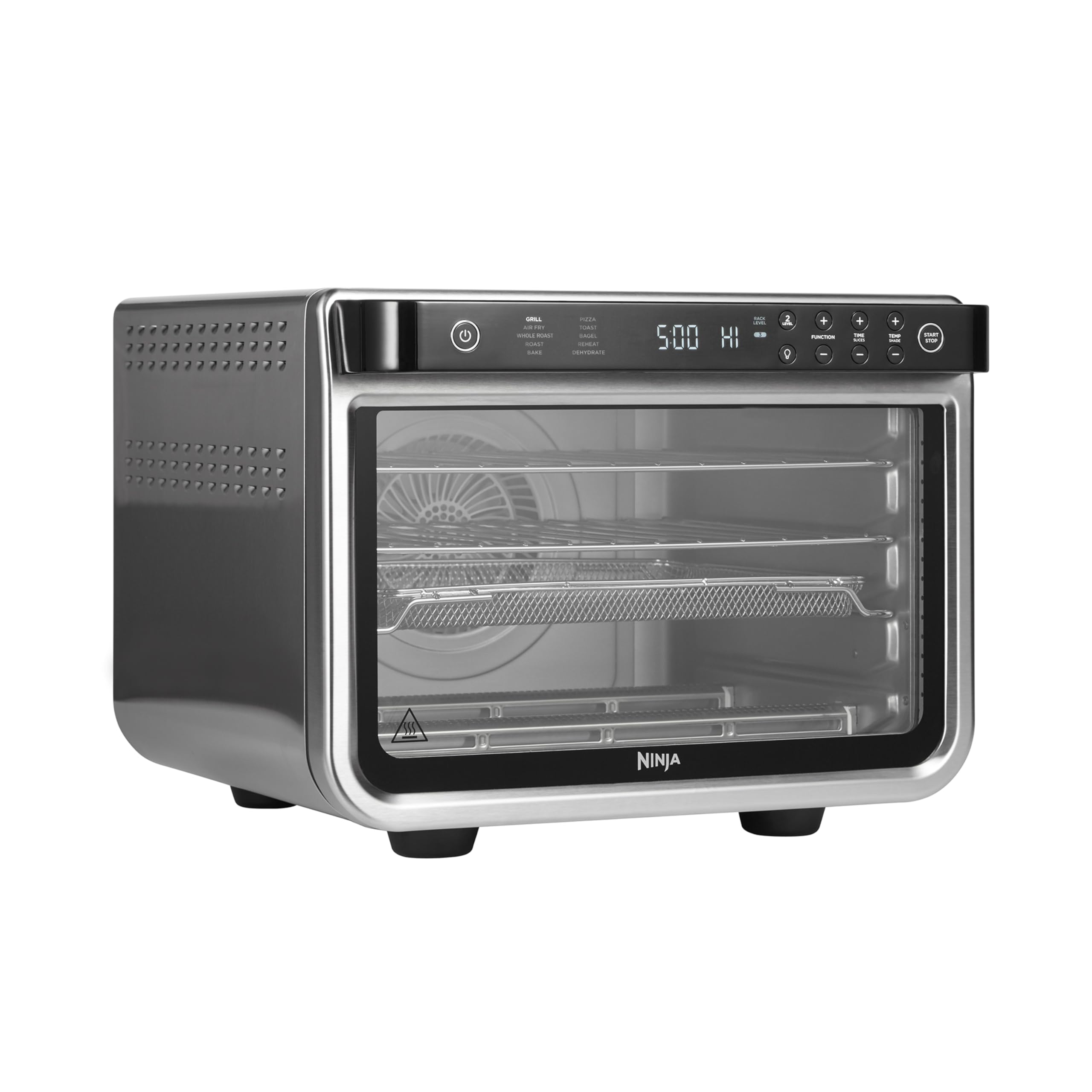 Ninja Foodi Four Multifonction 10-en-1, mini-four portable, surfaces de travail, four multifonction avec 10 fonctions de cuisson; Air Fry, Roast, Grill, Bake and more, Silver/Black DT200EU