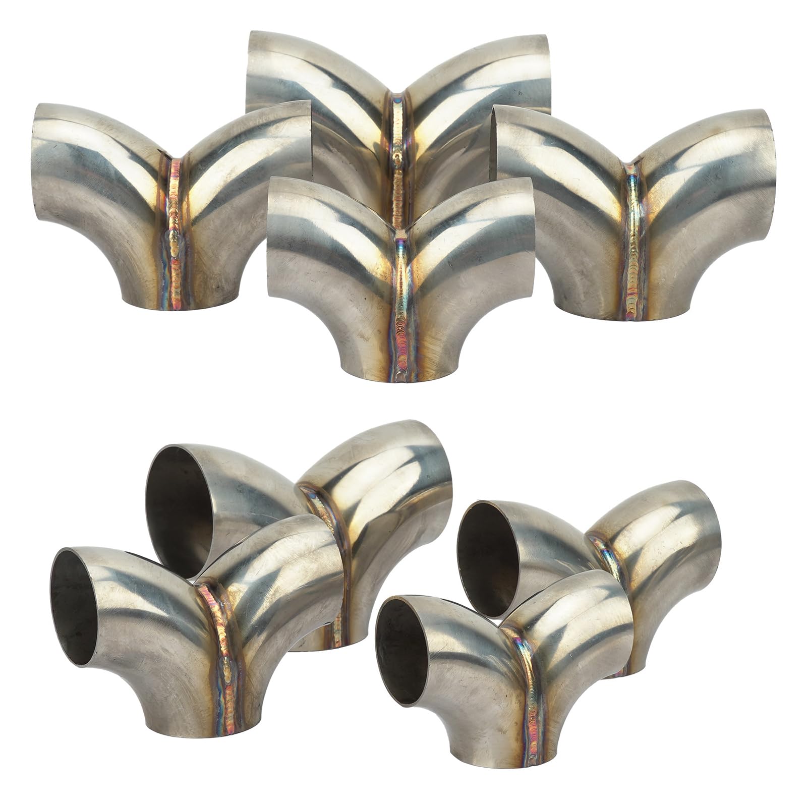 Connettore per Tubo Scarico a Forma Y in Acciaio Inossidabile 304 51mm 57mm 63mm 76mm Tubo a Y per Motocicletta Resistente alla corrosione a Bassa Pressione Posteriore per Potenza del Motore