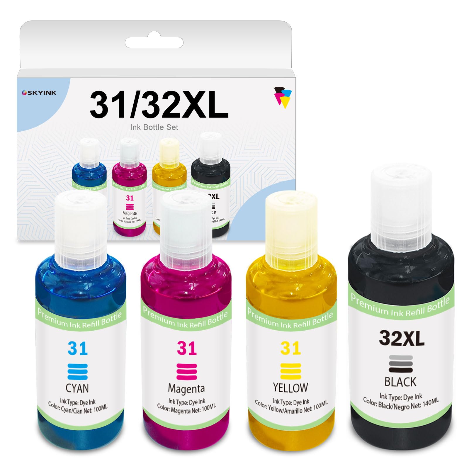 Amazon.com: Skyink Compatible Ink Refill Bottle Replacement for HP 31 ...