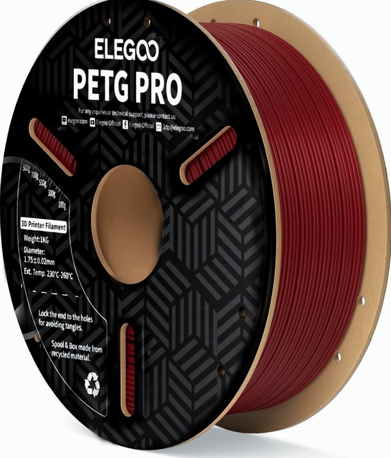 Elegoo PETG PRO Filament FDM Printer Filament (Burgundy RED) (B0D9M2MFM4) Amazon Price History, Amazon Price Tracker