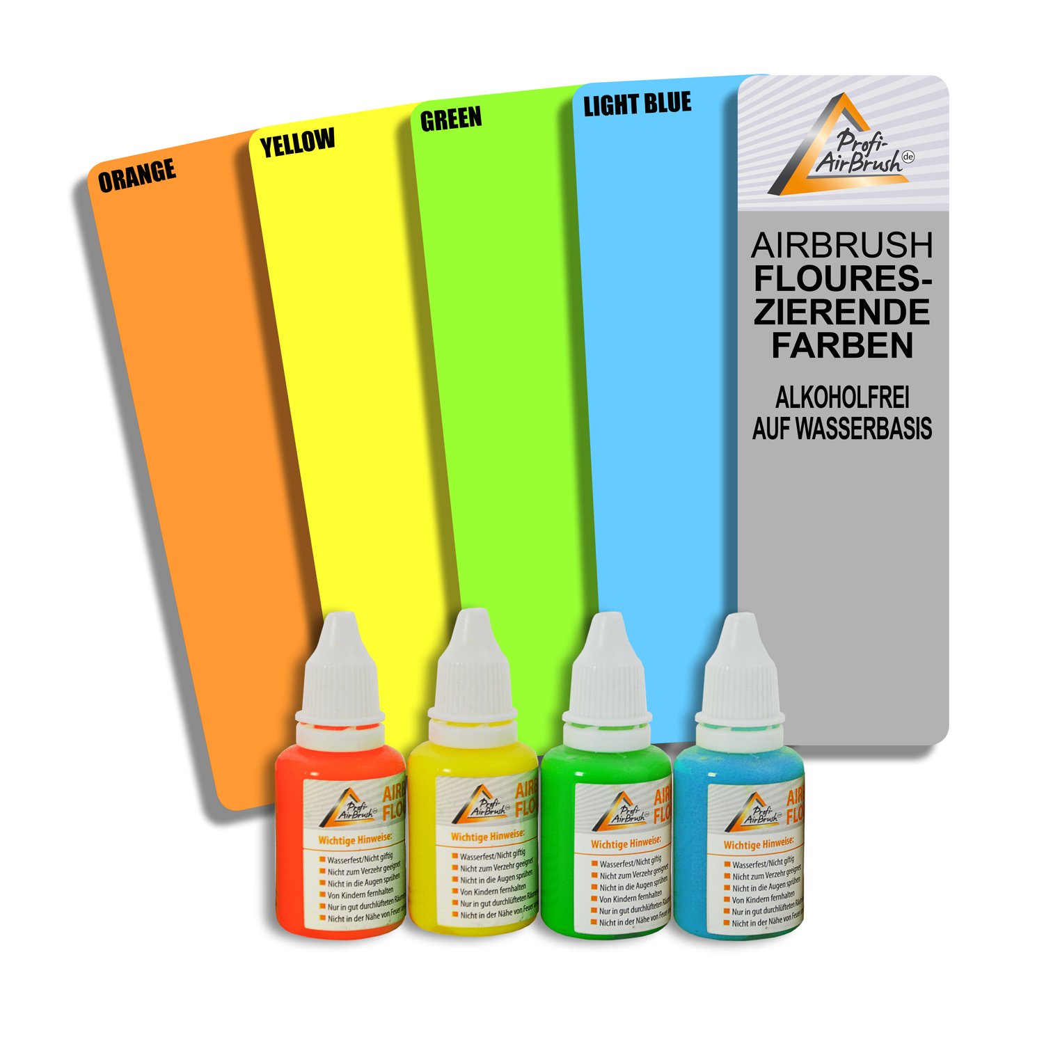 Colori per Aerografo - 30 Colori con 2 Pennelli, Aerografo per Modellismo, a Base D'acqua, Non