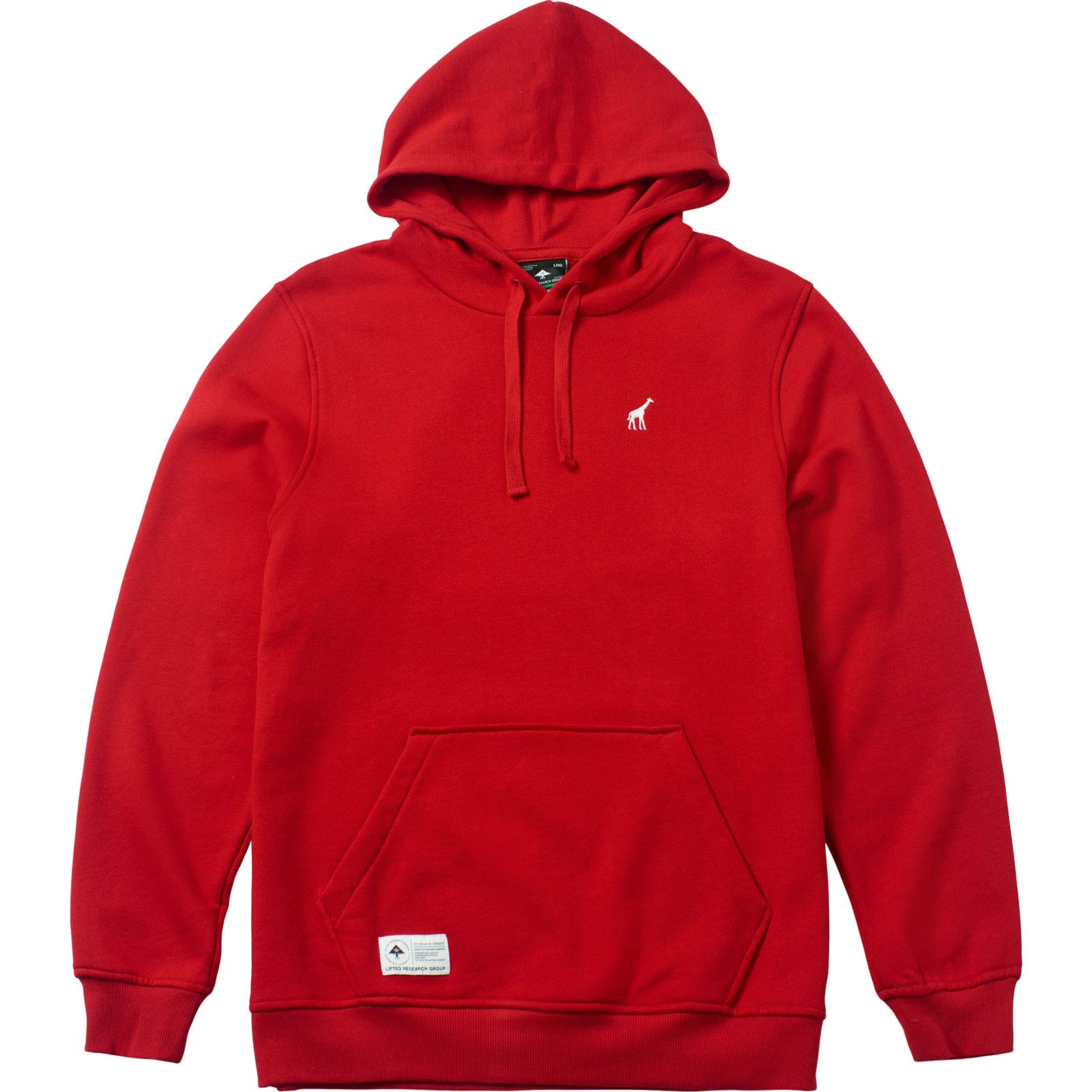 LRG Men's Hooded Pullover Sweatshirt with Logo, Red, X-Large